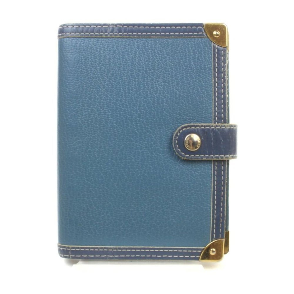 Louis Vuitton Blue Suhali Leather Small Ring Agend